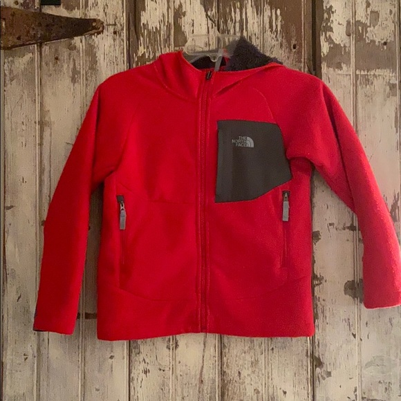 The North Face Jackets Coats Red Fuzzy Northface Jacket Poshmark